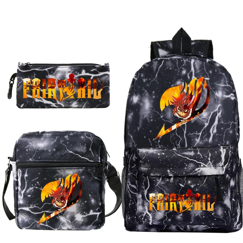 Fairy Tail Anime 3 PCS Backpack Set