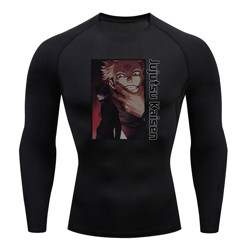 Jujutsu Kaisen Long Sleeve Fitness Workout Shirt