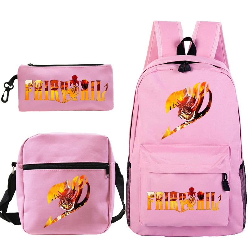 Fairy Tail Anime 3 PCS Backpack Set