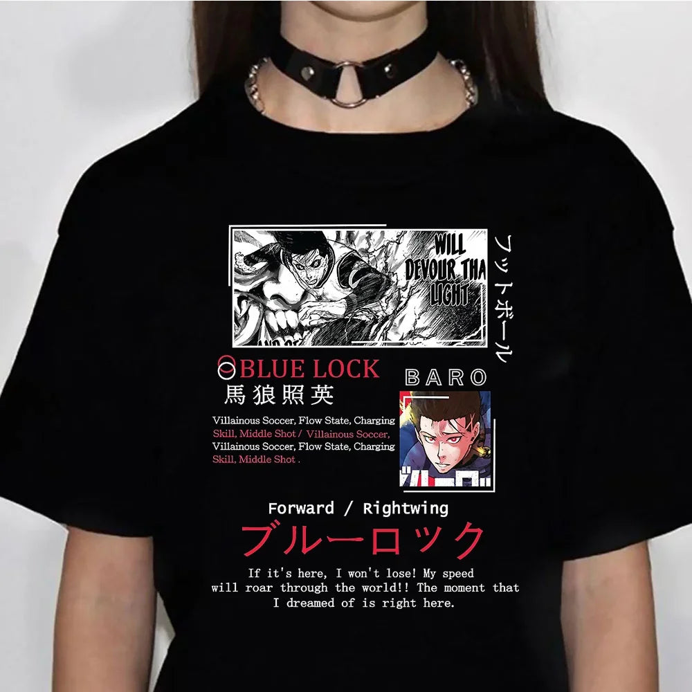 Y2K Blue Lock Short Sleeve T-shirt