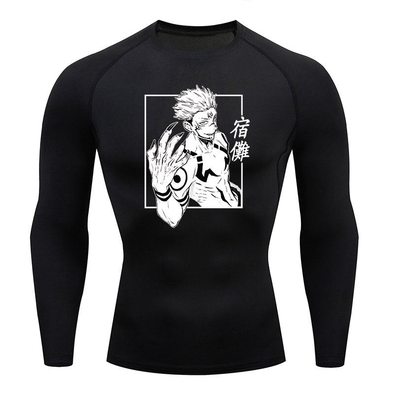 Jujutsu Kaisen Long Sleeve Fitness Workout Shirt