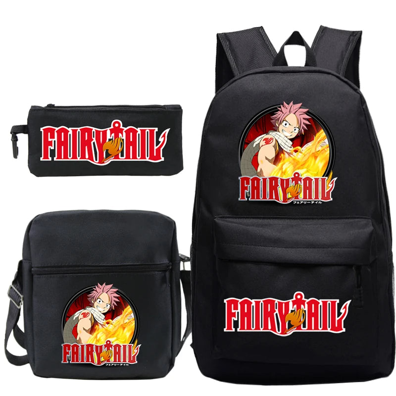Fairy Tail Anime 3 PCS Backpack Set