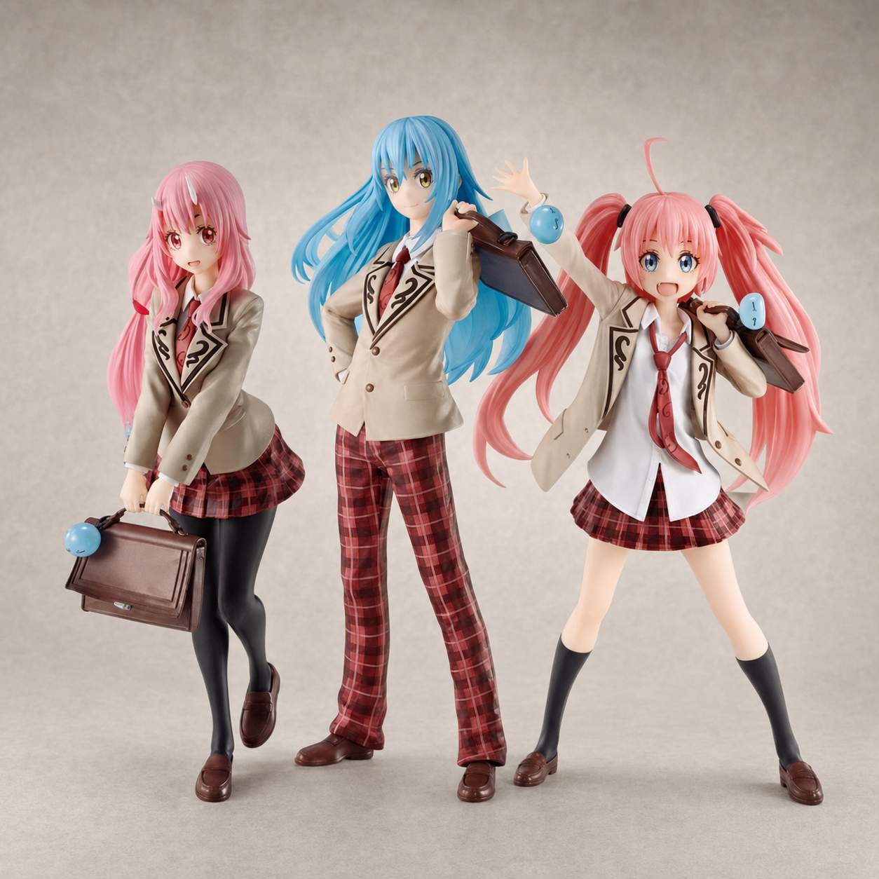 That Time I Got Reincarnated as a Slime – Rimuru, Milim & Shuna School Uniform Figure Set