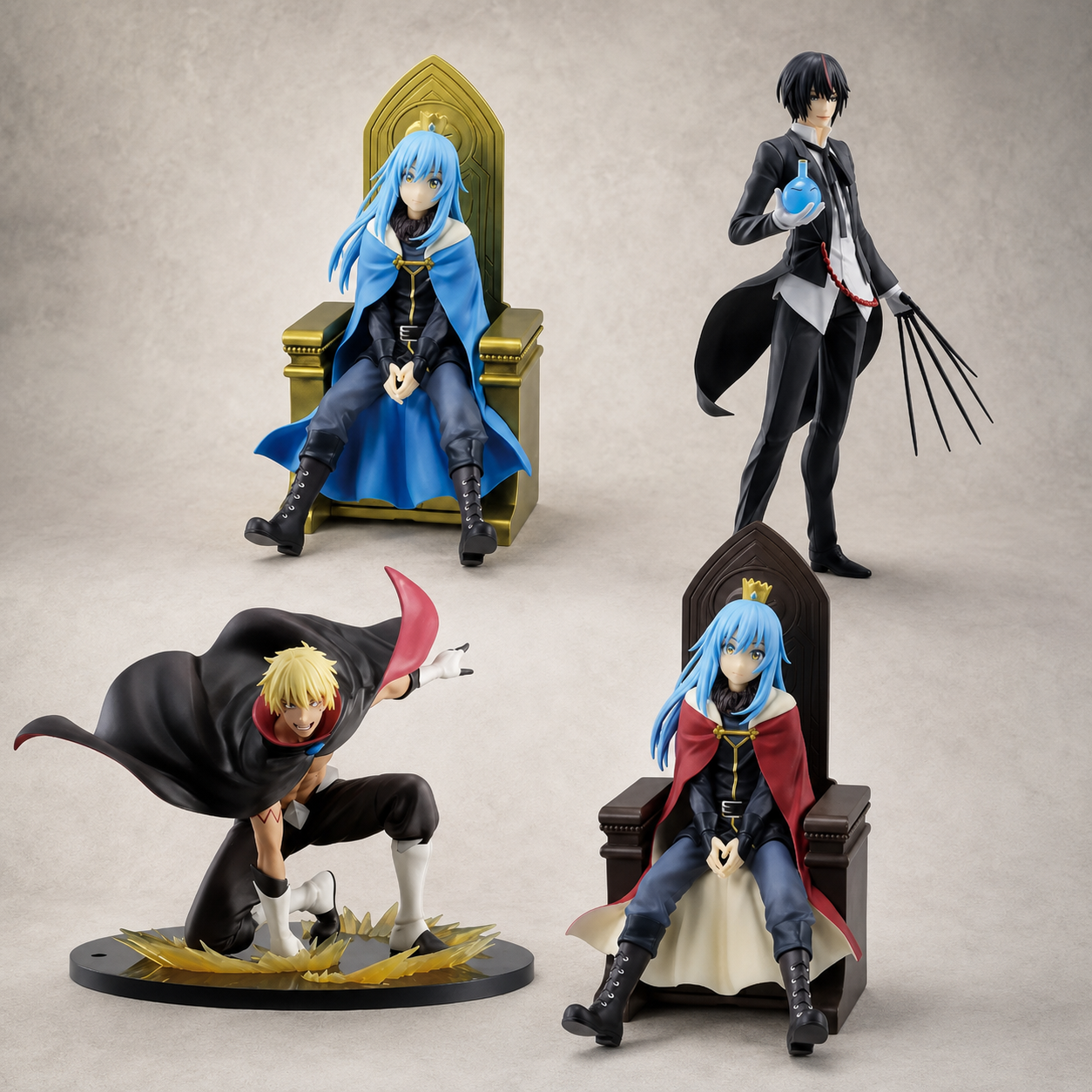 That Time I Got Reincarnated as a Slime Rimuru, Veldora & Diablo 4-Piece Figure Set