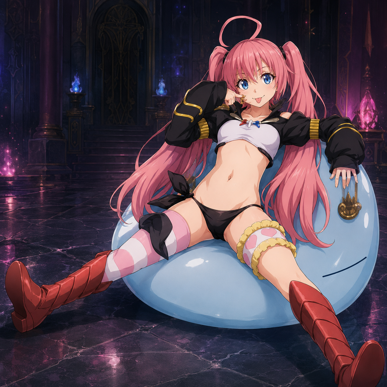 Milim Nava Sitting on Rimuru Figure