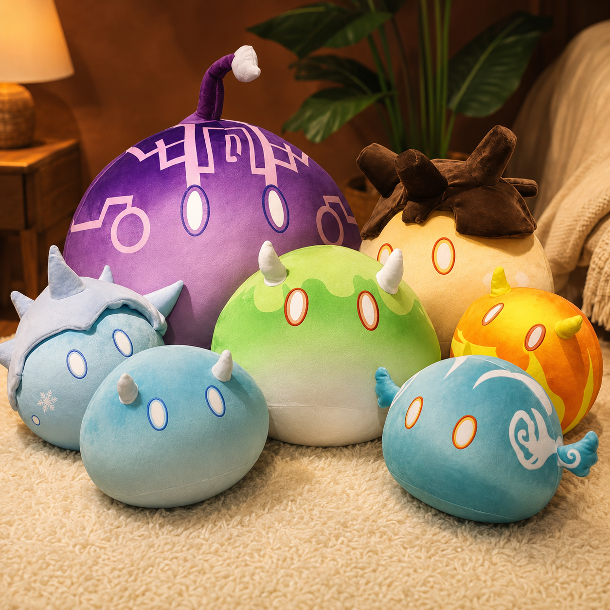 Genshin Impact Slime Plush Pillow With Hand Warmers