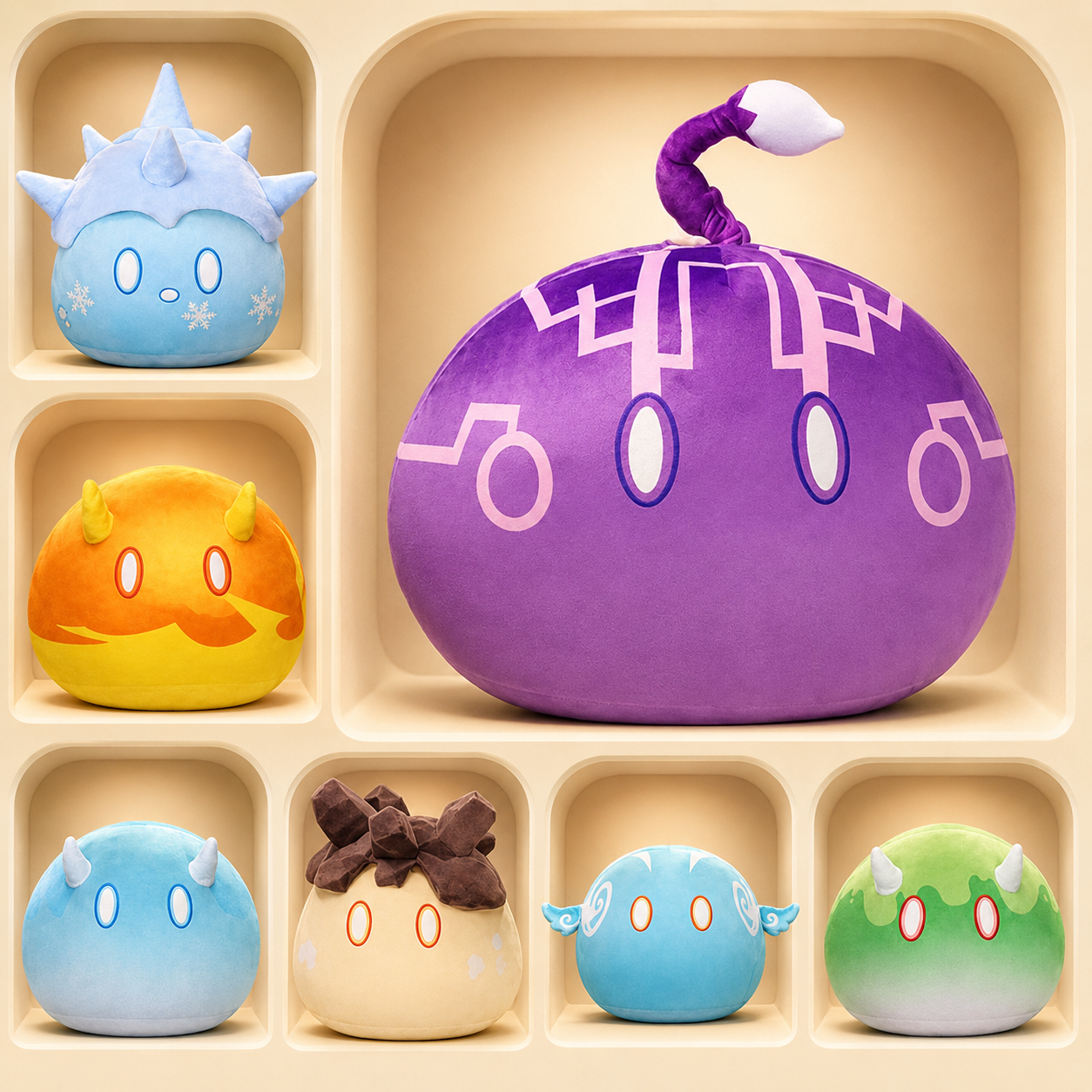 Genshin Impact Slime Plush Pillow With Hand Warmers