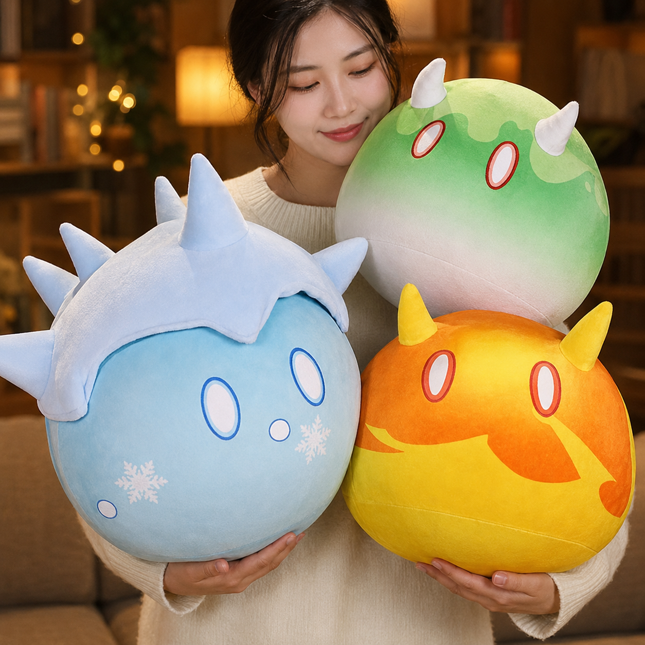 Genshin Impact Slime Plush Pillow With Hand Warmers