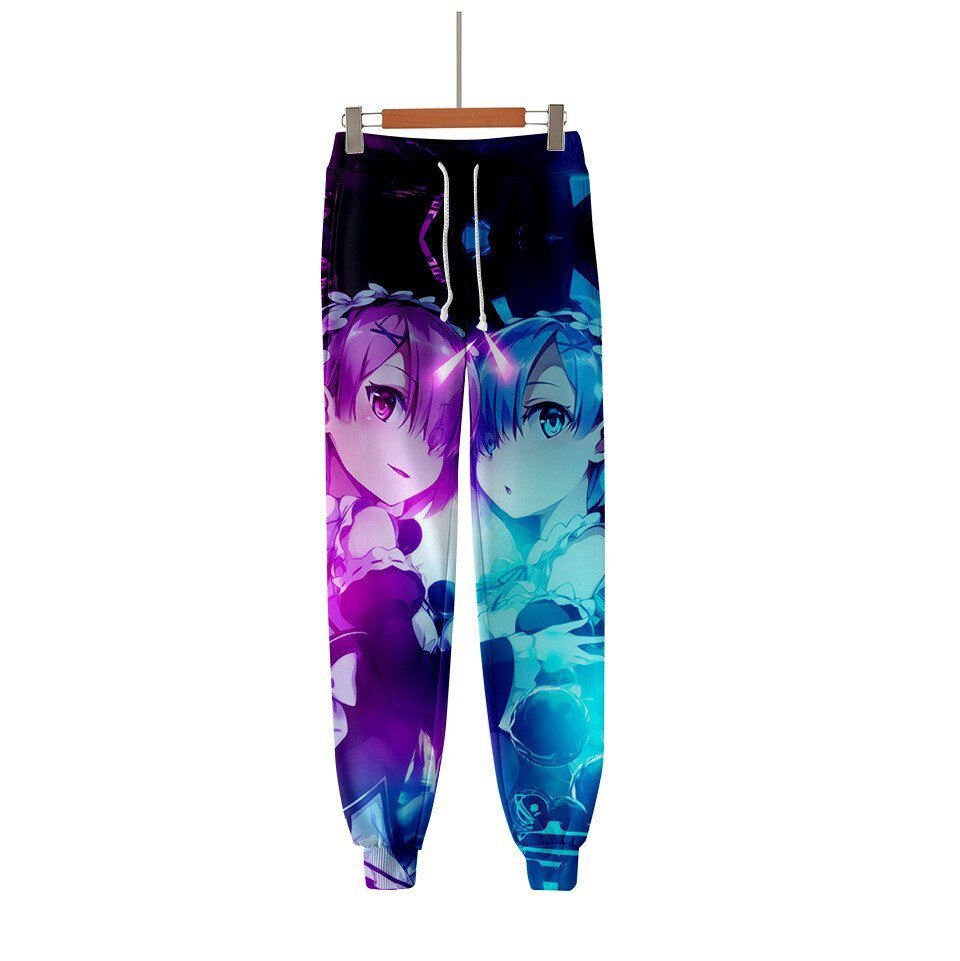 3D Pants Re Zero Rem and Ram