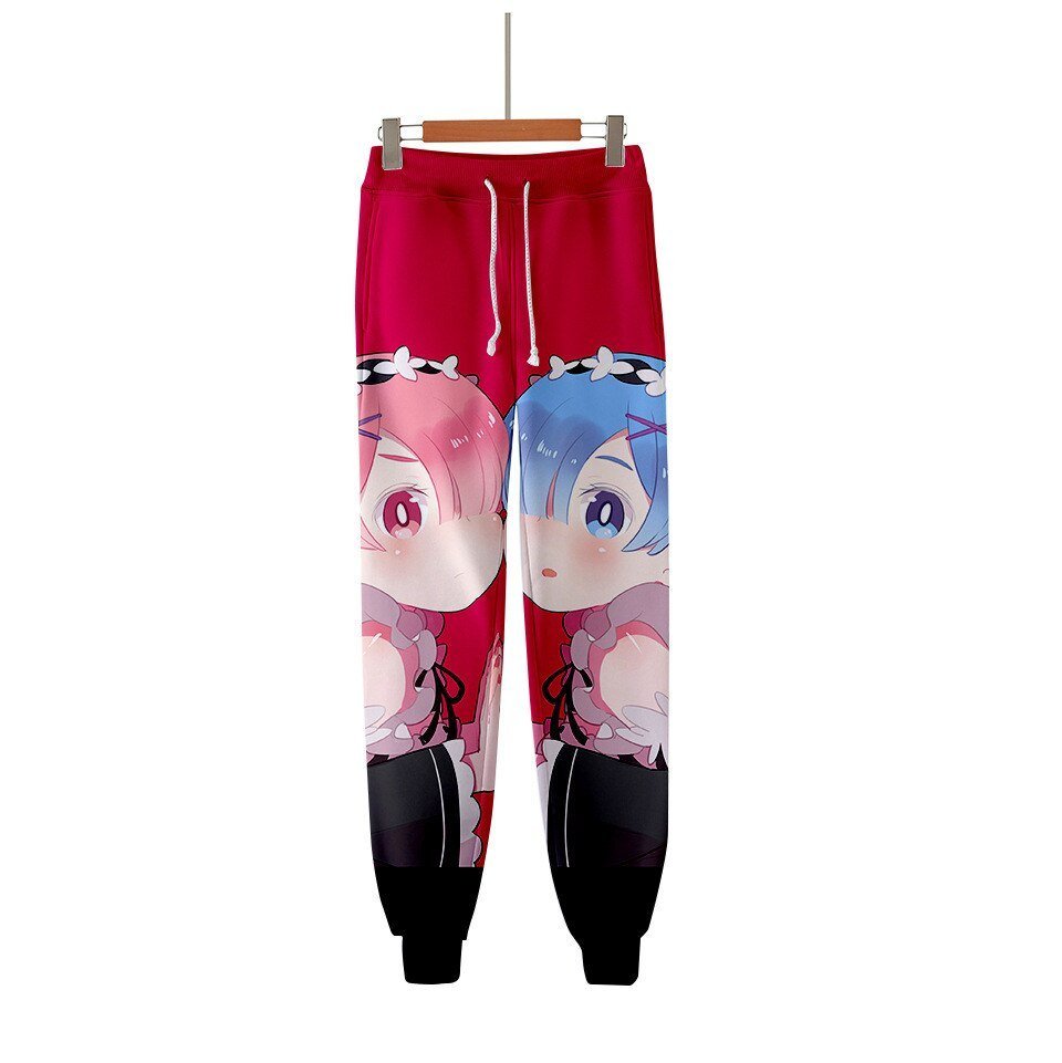 3D Pants Re Zero Rem and Ram
