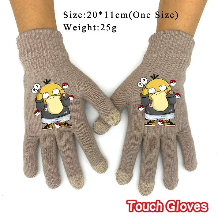 Pokémon Pikachu Touch Screen Full Finger Gloves