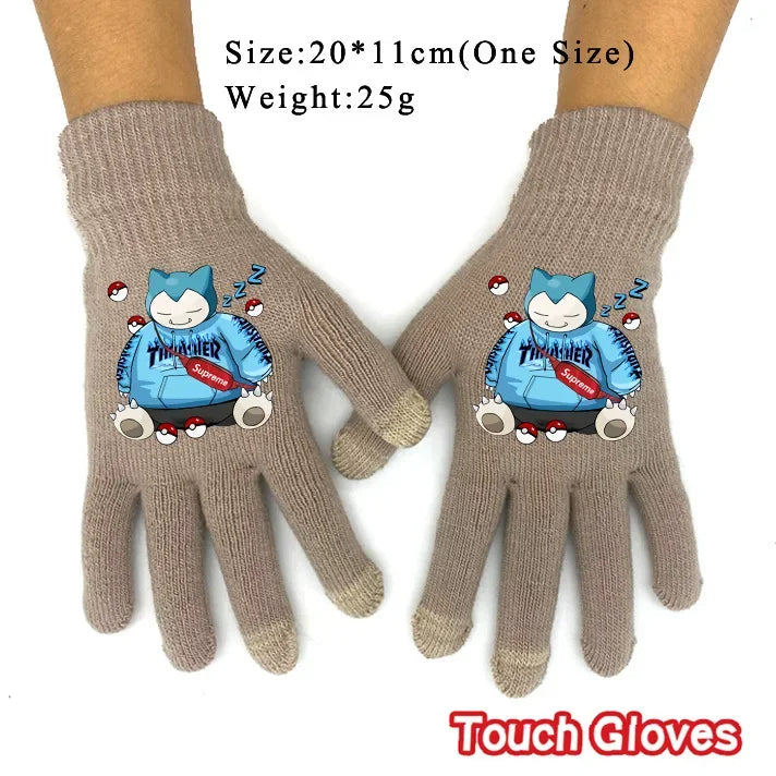 Pokémon Pikachu Touch Screen Full Finger Gloves