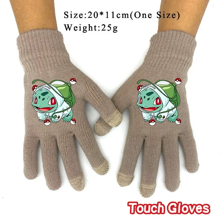 Pokémon Pikachu Touch Screen Full Finger Gloves