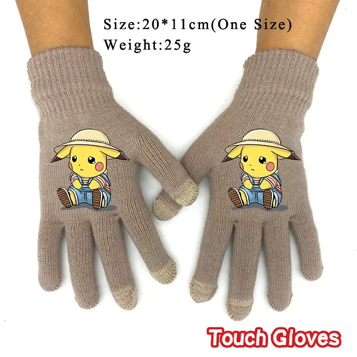 Pokémon Pikachu Touch Screen Full Finger Gloves