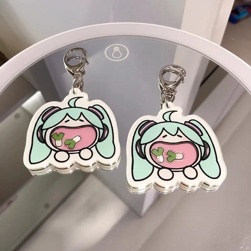 New Hatsune Miku Mini Cute Acrylic Keychain