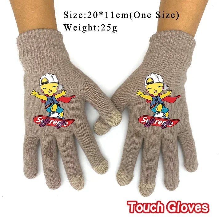 Pokémon Pikachu Touch Screen Full Finger Gloves