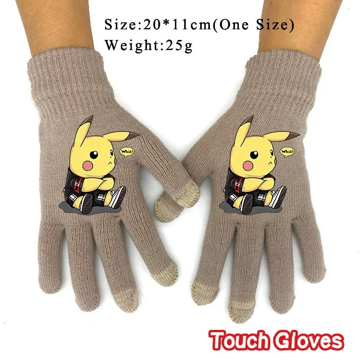 Pokémon Pikachu Touch Screen Full Finger Gloves