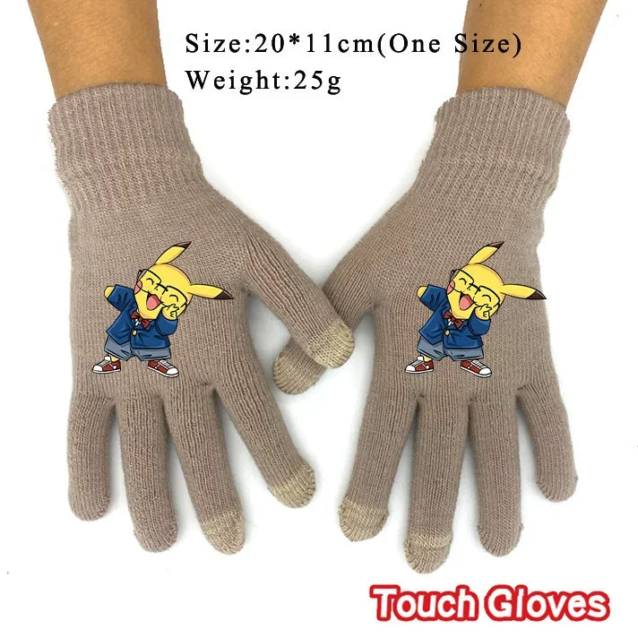 Pokémon Pikachu Touch Screen Full Finger Gloves