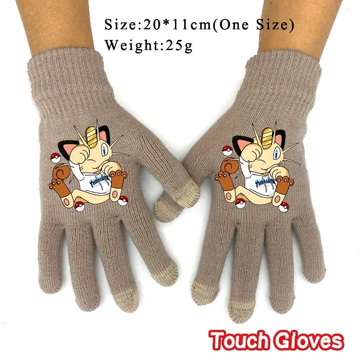 Pokémon Pikachu Touch Screen Full Finger Gloves