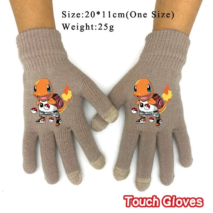 Pokémon Pikachu Touch Screen Full Finger Gloves