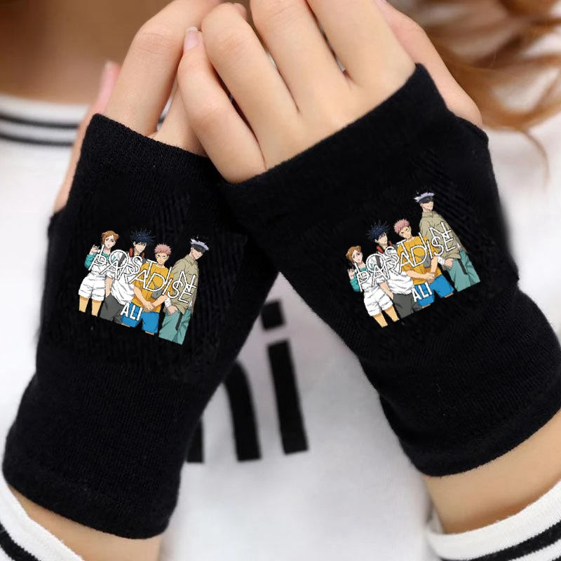 Jujutsu Kaisen Fingerless Arm Warmer Gloves