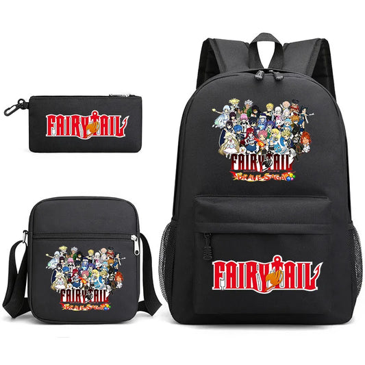 Fairy Tail 3-Piece Casual Backpack Set