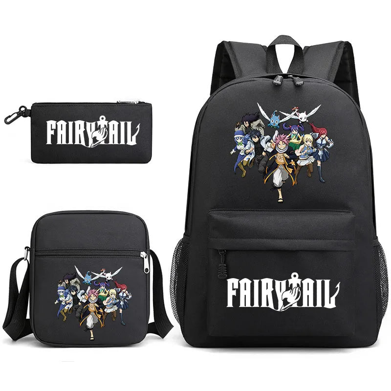 Fairy Tail 3-Piece Casual Backpack Set