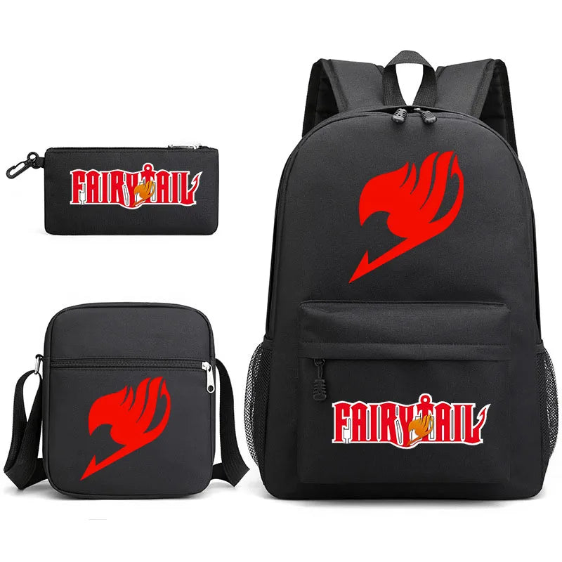Fairy Tail 3-Piece Casual Backpack Set