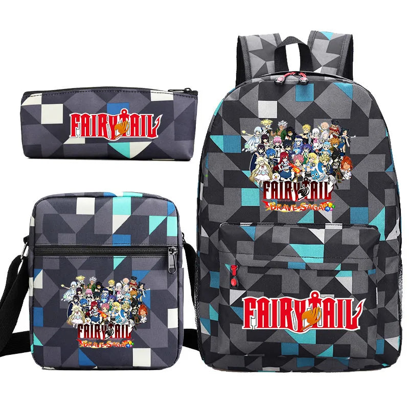 Fairy Tail 3-Piece Casual Backpack Set