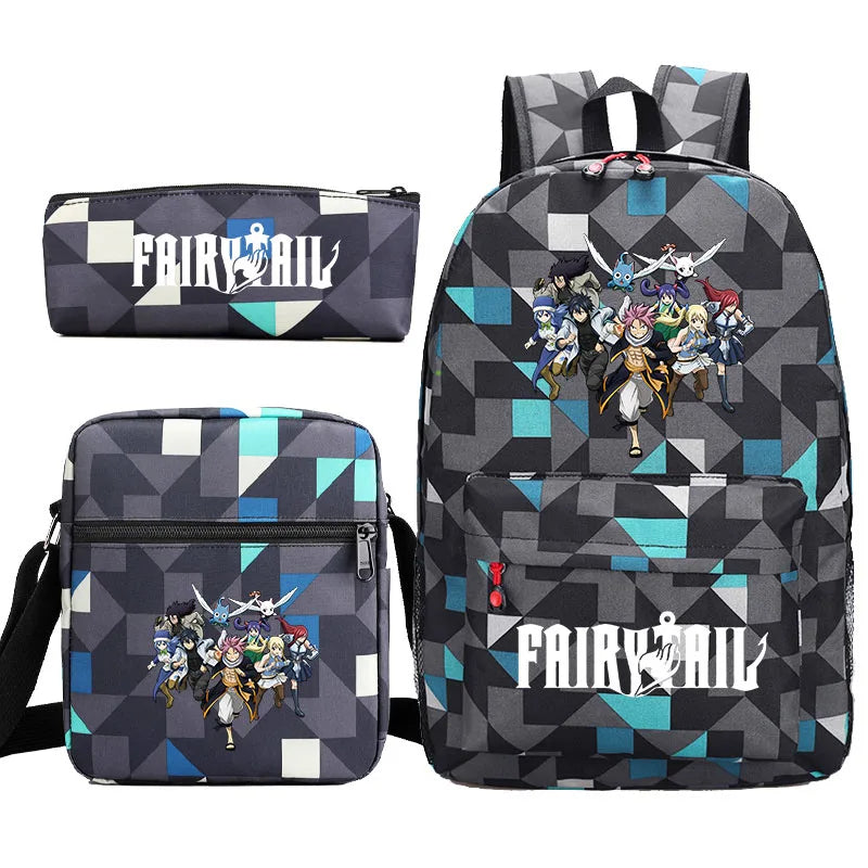 Fairy Tail 3-Piece Casual Backpack Set