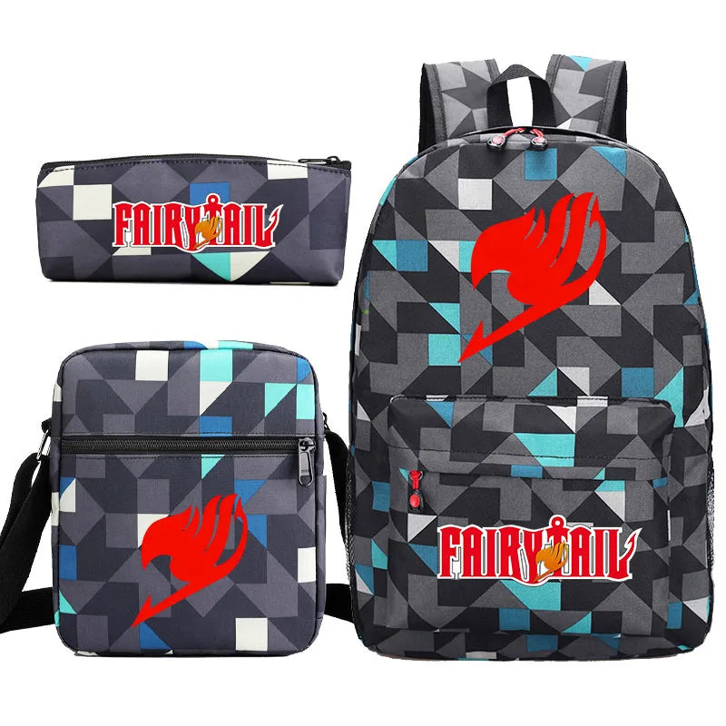 Fairy Tail 3-Piece Casual Backpack Set