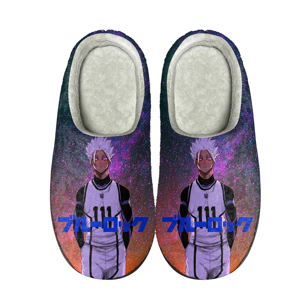 Blue Lock Home Cotton Slippers