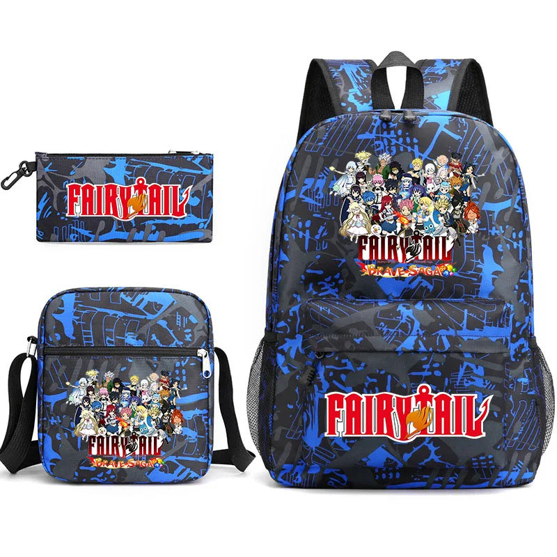 Fairy Tail 3-Piece Casual Backpack Set