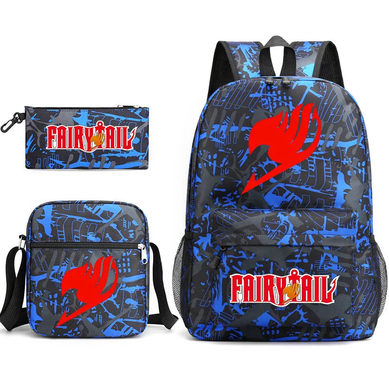 Fairy Tail 3-Piece Casual Backpack Set