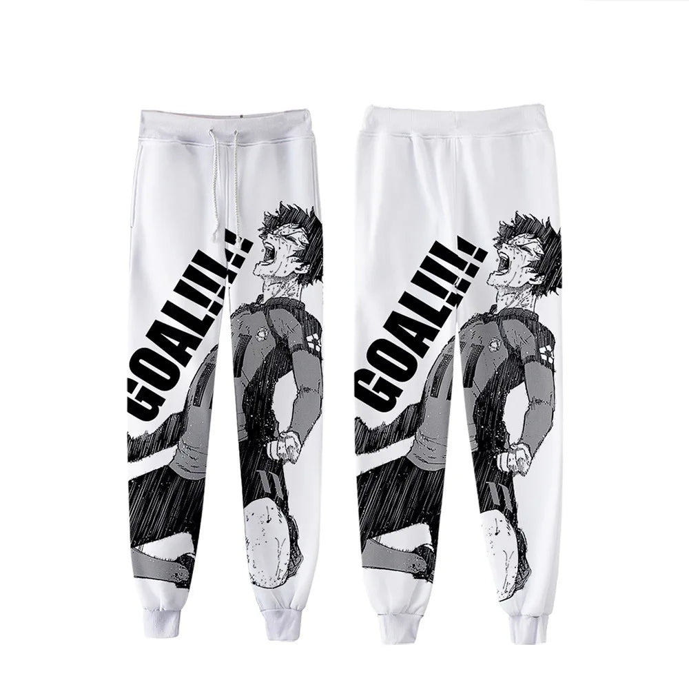 BLUE LOCK Anime 3D Print Streetwear Joggers