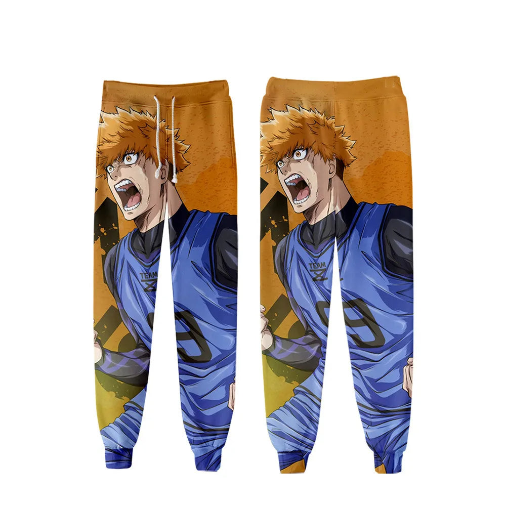 BLUE LOCK Anime 3D Print Streetwear Joggers