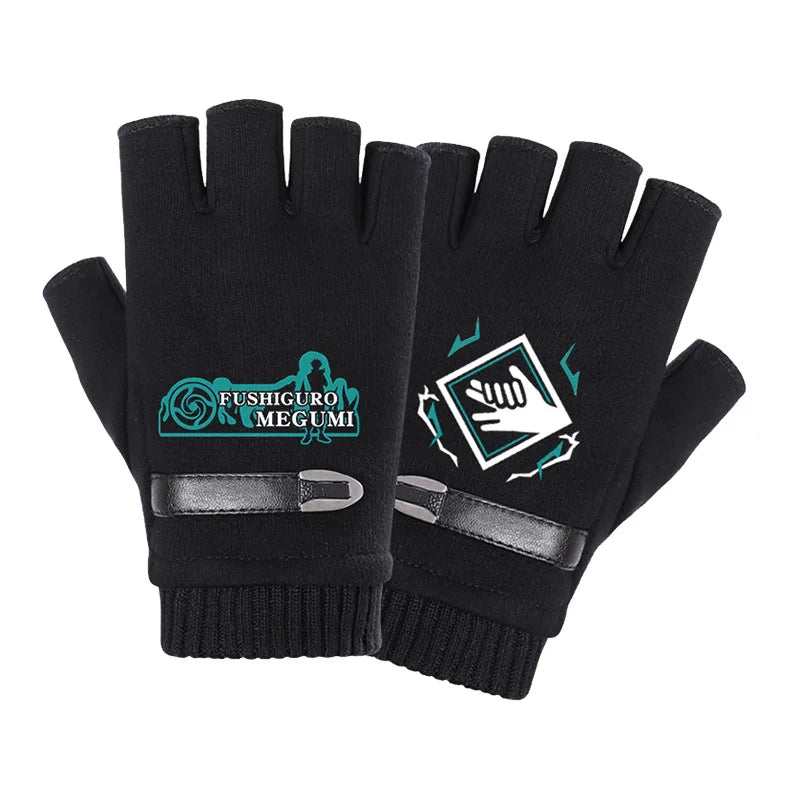 Jujutsu Kaisen Warm Fleece Half Finger Gloves