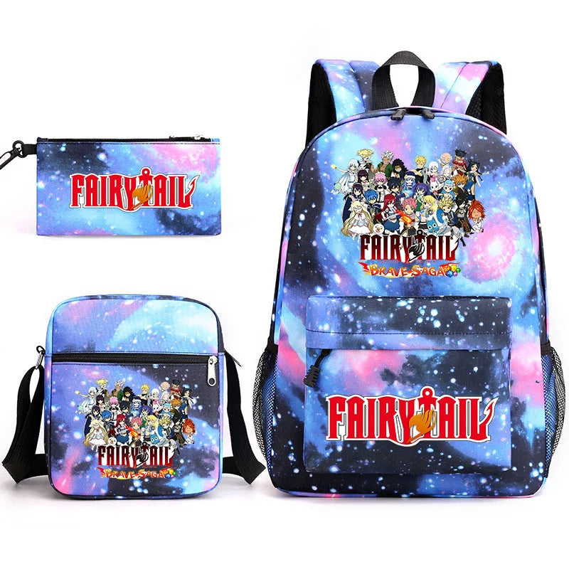 Fairy Tail 3-Piece Casual Backpack Set