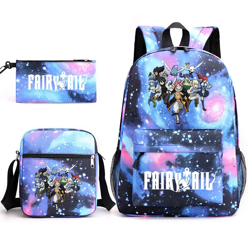 Fairy Tail 3-Piece Casual Backpack Set