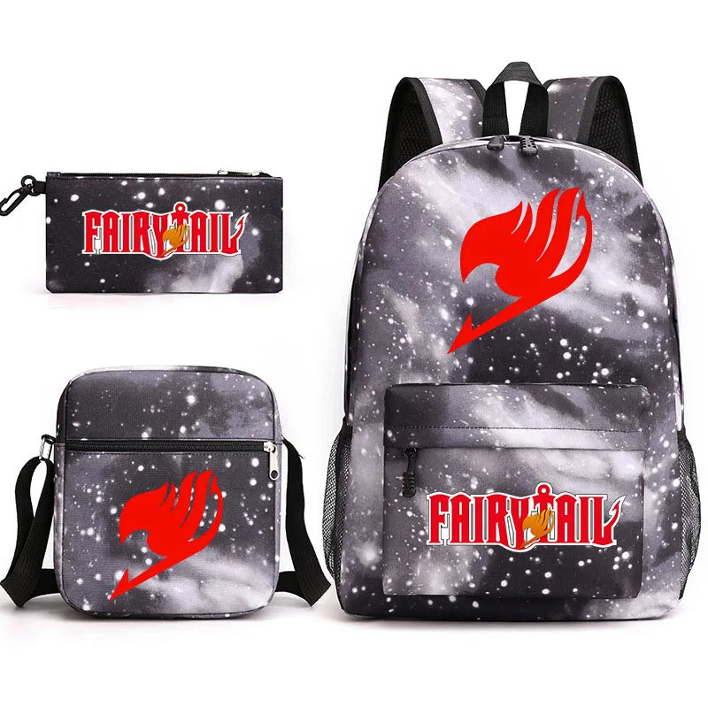Fairy Tail 3-Piece Casual Backpack Set
