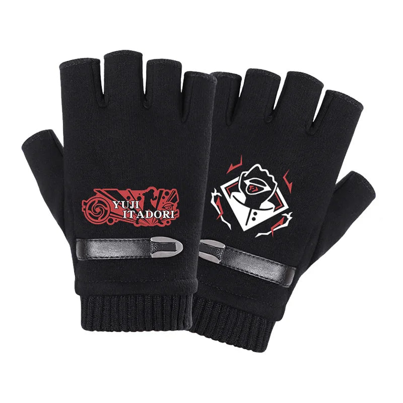 Jujutsu Kaisen Warm Fleece Half Finger Gloves