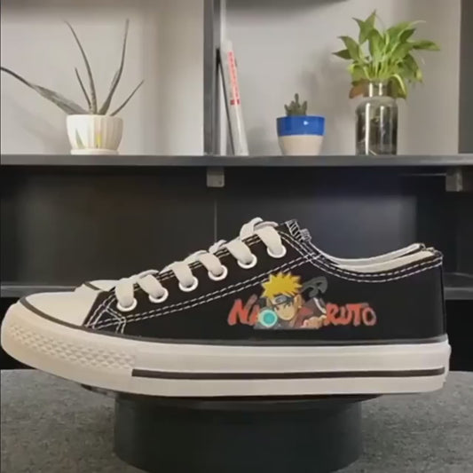 Naruto Uchiha Itachi Black Canvas Sneakers