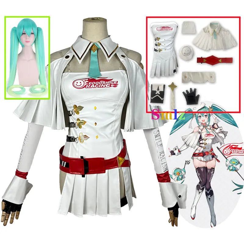Hatsune Miku V+ Racing Miku Cosplay Costume
