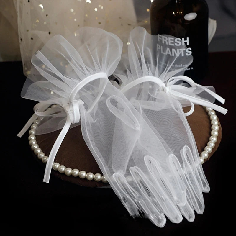 Super Fairy Bride Gloves with Bowknot