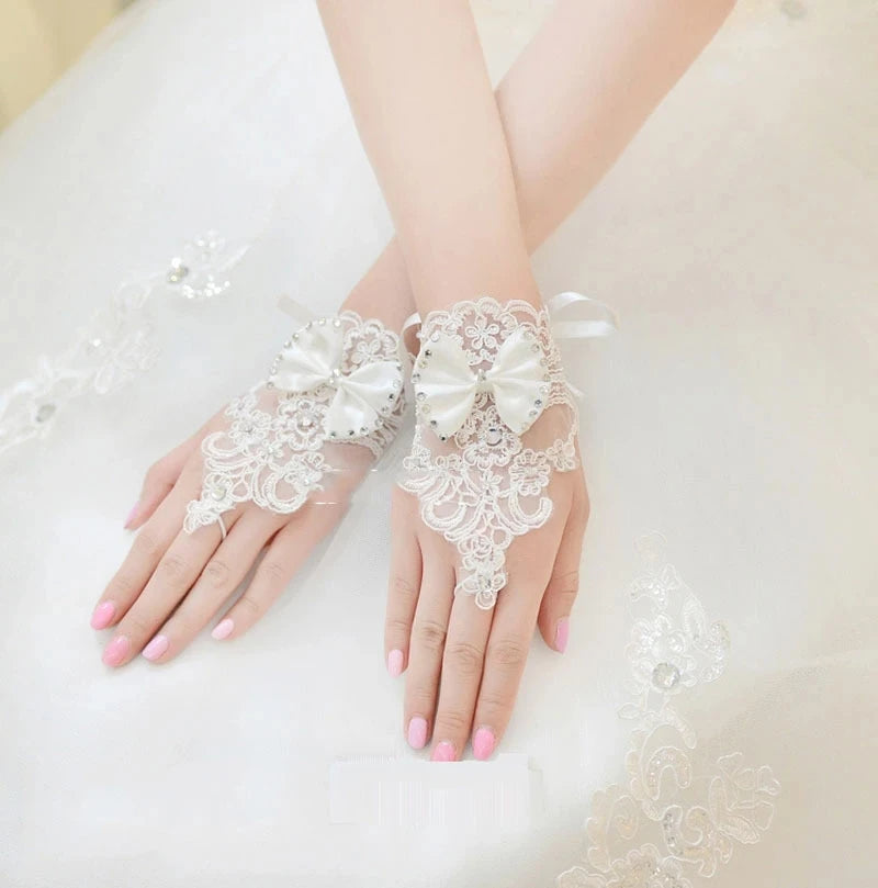 Super Fairy Bride Gloves with Bowknot