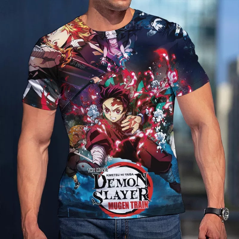 Demon Slayer Short Sleeve T-Shirt - Anime Fantasy Land