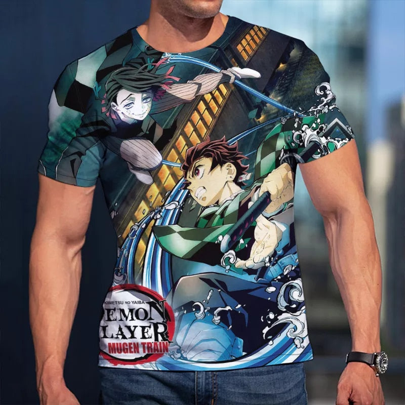 Demon Slayer Short Sleeve T-Shirt - Anime Fantasy Land