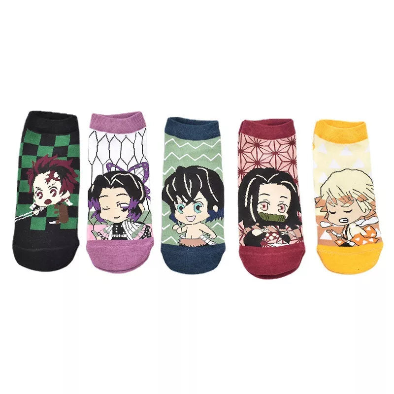 Demon Slayer 5 Pairs Socks - Anime Fantasy Land