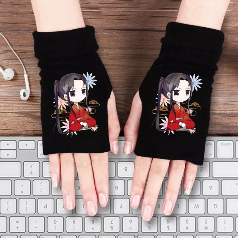 Demon Slayer Half Finger Gloves - Anime Fantasy Land