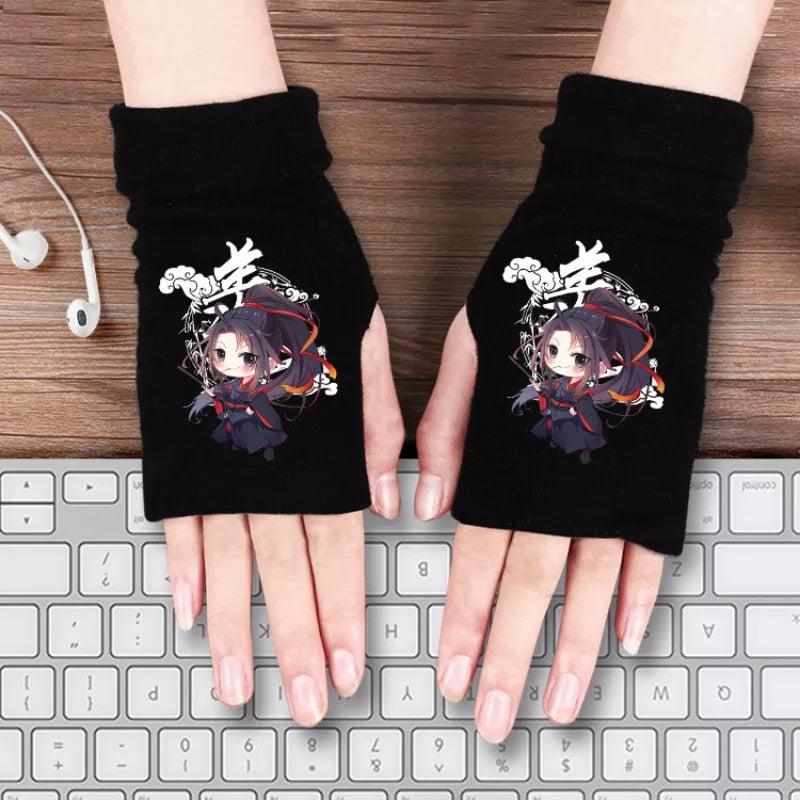 Demon Slayer Half Finger Gloves - Anime Fantasy Land